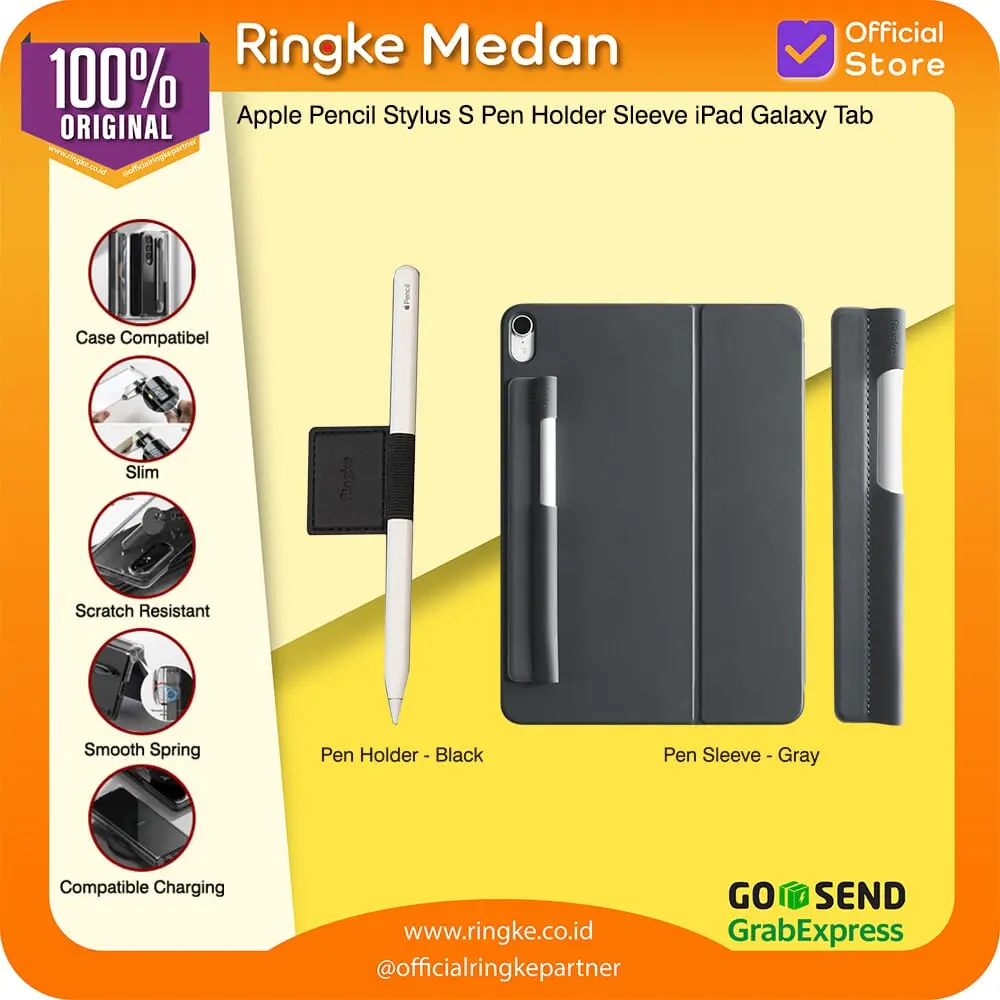 Ringke Compatible For Apple Pencil Stylus Samsung S Pen Holder Sleeve iPad Galaxy Tab