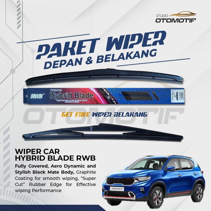 Gambar Paket RWB HYBRID Wiper Kia sonet 3 PCS dari Studiootomotif.id Kab. Tangerang Tokopedia