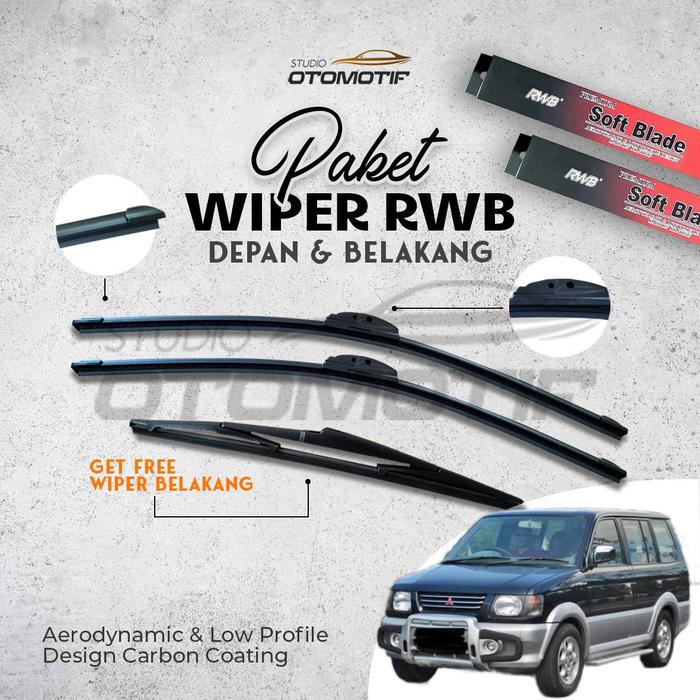 Gambar BUNDLING RWB SOFT WIPER MITSUBISHI KUDA GRANDIA DIAMOND 3 PCS dari Studiootomotif.id Kab. Tangerang Tokopedia