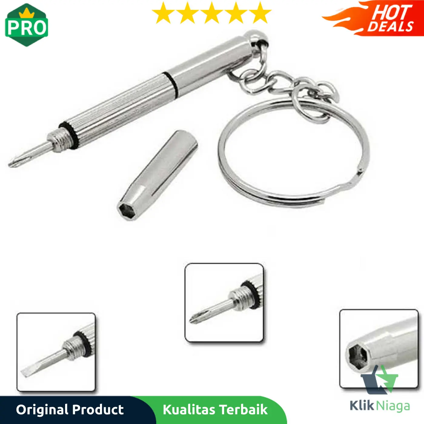 Gantungan Kunci Obeng Plus Minus - V001