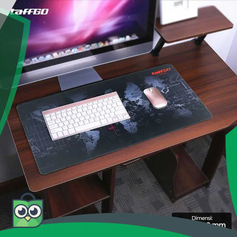 Terbaru TaffGO Gaming Mouse Pad Desk Mat Motif Peta Dunia - MP002