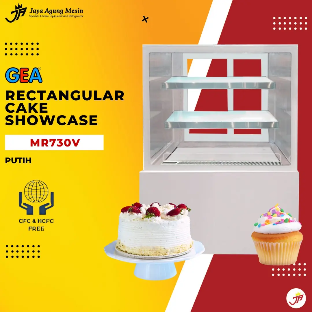 GEA RECTANGULAR CAKE SHOWCASE (WHITE) / MR730V