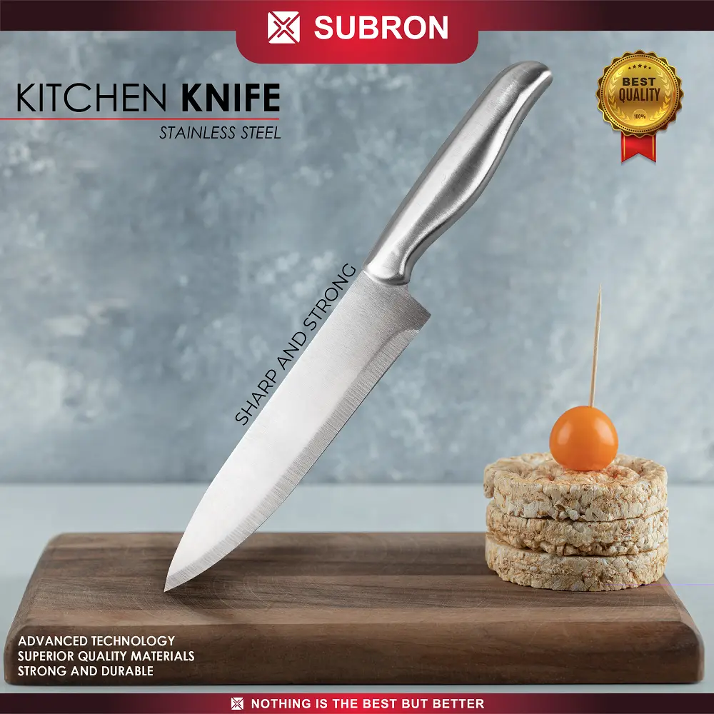 SUBRON Pisau Dapur Stainless Tebal Dapur 28cm 30cm 32cm Tajam Kitchen