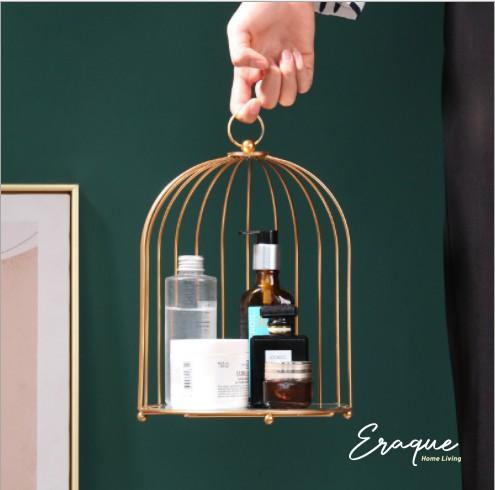 Gambar Bird Cage Cosmetic Rack 1 Tier Gold / Rak Kosmetik Sangkar Burung dari Eraque Kota Administrasi Jakarta Barat Tokopedia