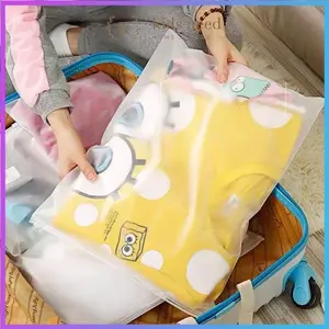 Zipper Bag Portrait Transparan Doff /Organizer Bag Pouch Plastik