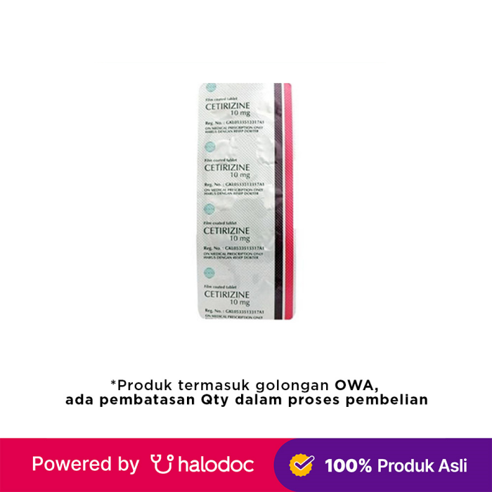 Gambar Cetirizine 10 mg 10 Tablet dari Apotek SBS Farma Gading Serpong Kab. Tangerang Tokopedia