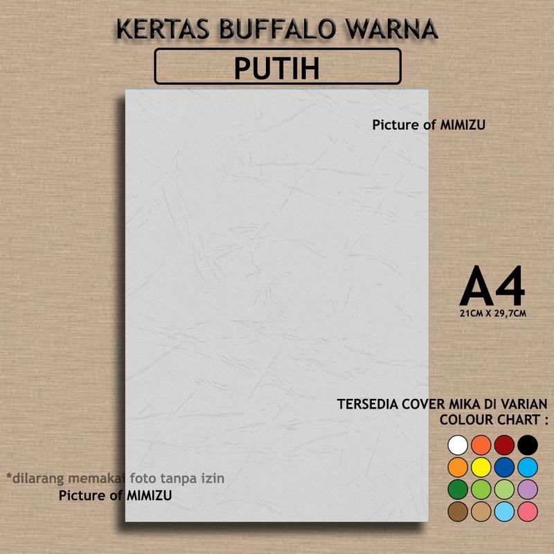 Kertas Buffalo A4 PUTIH Corak Embos Cover JILID SAMPUL - Shop | Tokopedia