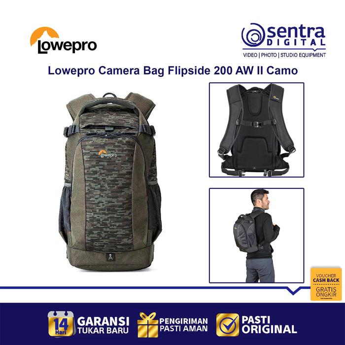 Gambar Lowepro Flipside 200 AW II Camera Backpack Camo dari Sentra Digital Kota Surabaya Tokopedia