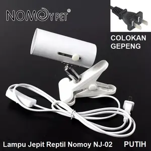 Fitting Lampu Jepit Reptil iGUANA ALDABRA SULCATA Nomoy NJ-02 PUTIH gp