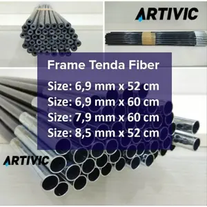Frame Rangka Batang Tenda Fiber Fibre 8,5mm x 52cm dan 7,9mm x 60cm