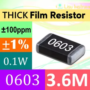 3.6MΩ 0603 1608(mm) ±1% THICK Film Resistor SMD 100mW 3.6M 3M6