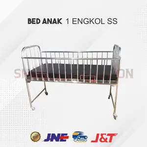 Tempat Tidur Pasien Anak - Bed Anak-anak (1 Crank) Stainless Steel