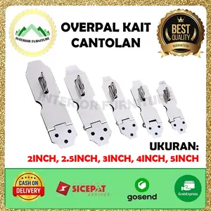 Cantolan Slot Gembok Overpal Putih 2/2.5/3/4/5 Inch Overval