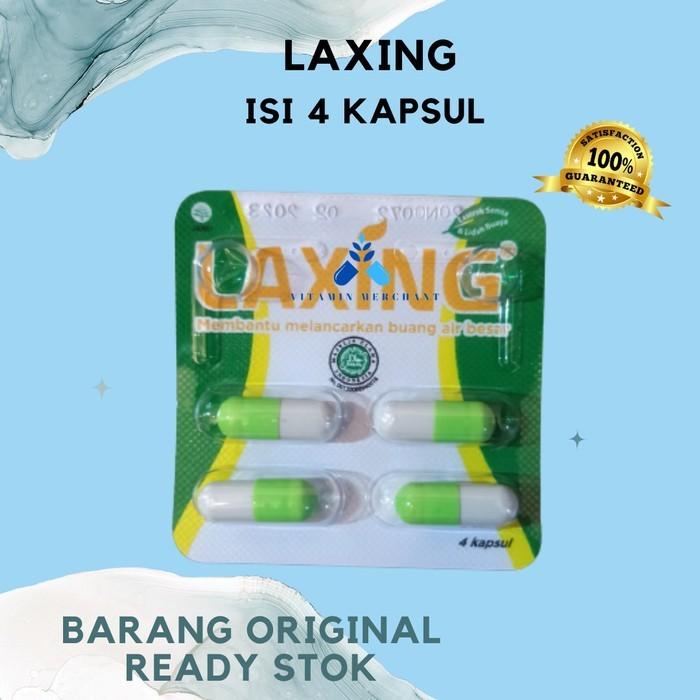 Laxing - Obat Melancarkan Buang Air Besar (BAB) - ISI 4 KAPSUL