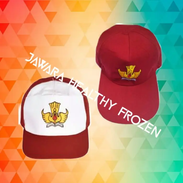 Topi Sekolah SD Merah Putih Bordir Cewe Cowo Putra Putri