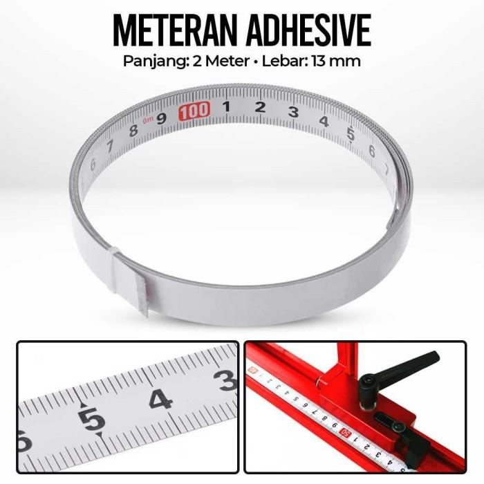 Jual Meteran Adhesive Scale Bar Steel Ruler 2 Meter - M003 - Jakarta ...