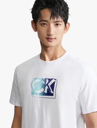 Gambar CK Jeans - RAINBOW FLARE HALLMARK TEE - Brilliant White, XL dari Calvin.Klein Kab. Karawang 3 Tokopedia