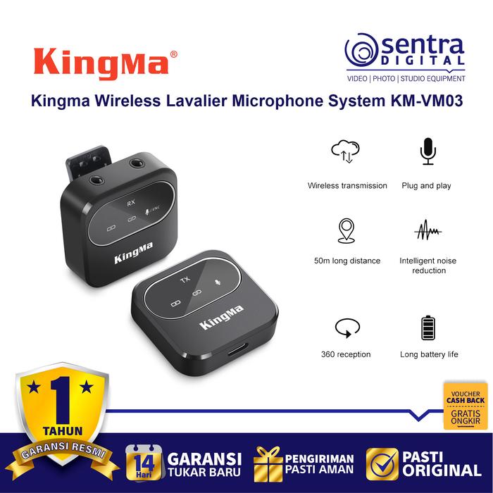 Gambar Kingma KM-VM03 Wireless Lavalier Microphone ( RX TX ) dari Sentra Digital Jogja Kab. Sleman Tokopedia
