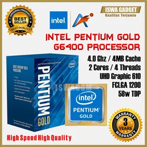 Processor Intel Pentium Dual Core Gold G6400 Box - Intel Pentium G6400