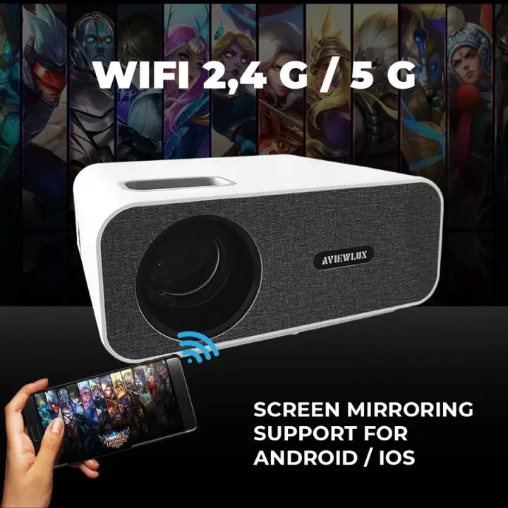 AVIEWLUX A12 WIFI Mirroring - 3200 Lumens 1080P Projector By CHEERLUX 4