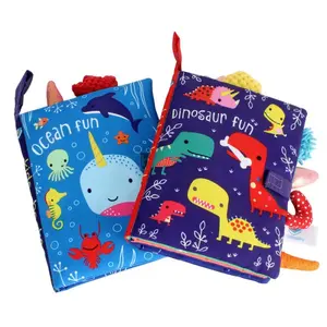 FU Buku Bantal Bayi Mainan Softbook Animal Tail Bayi Buku Kain Bayi