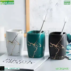 Ready Ceramic Marble Toothbrush Holder Tray tempat sikat gigi keramik