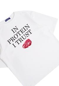 Gambar MTO94 kaos oversize bodybuilder in protein i trust putih - L dari THIRD DAY Kota Bandung 5 Tokopedia