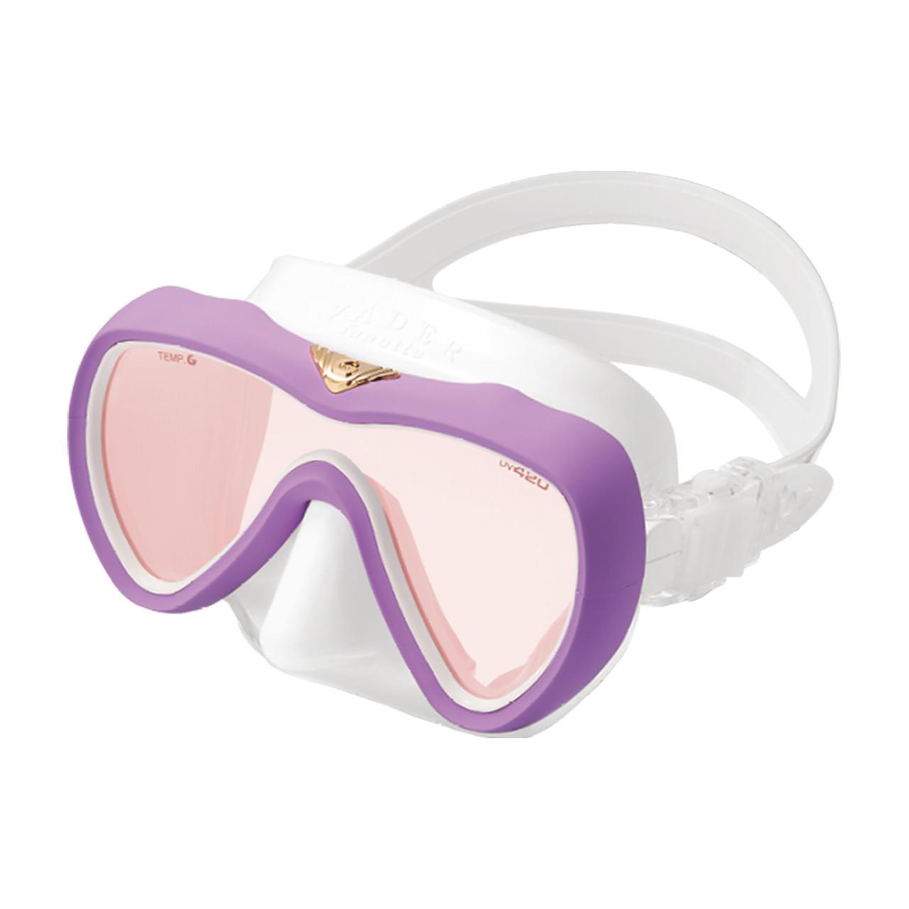 Diving Mask Gull Vader Fanette UV420 White Silicone Fuji Purple