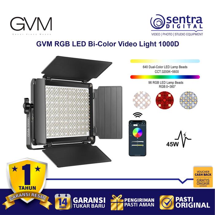 Gambar GVM 1000D RGB Bi-Color LED Video Light dari Sentra Digital Kota Surabaya Tokopedia