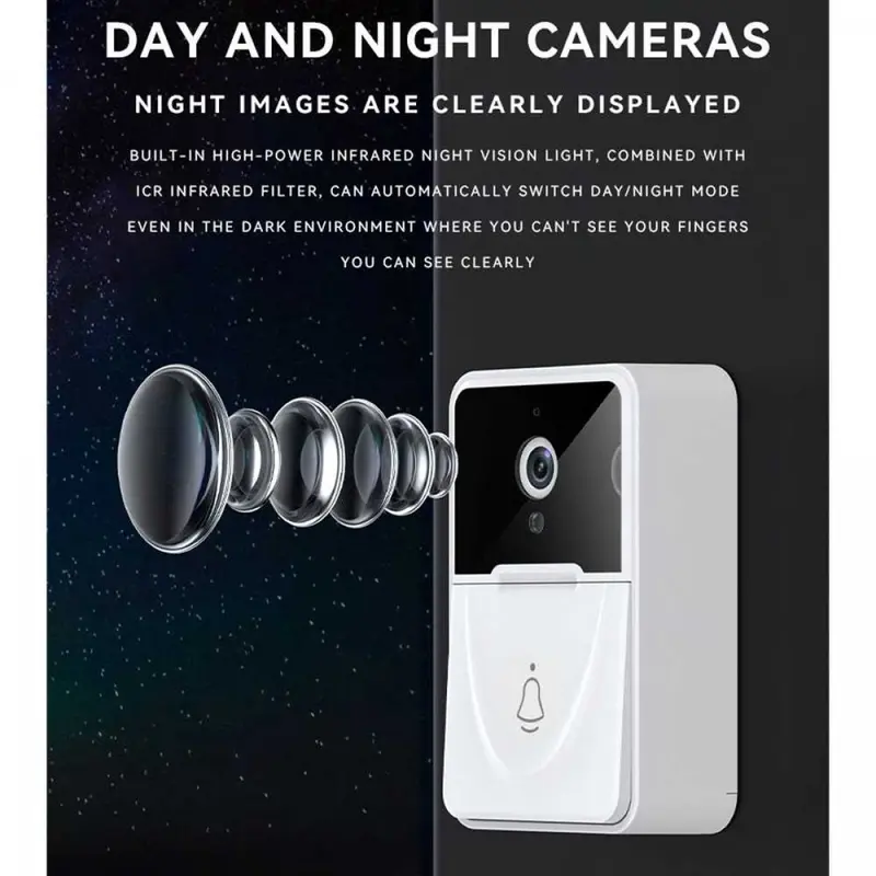 Bel Rumah Smart Doorbell Wireless Video HD Audio 2 Arah Night Vision 1