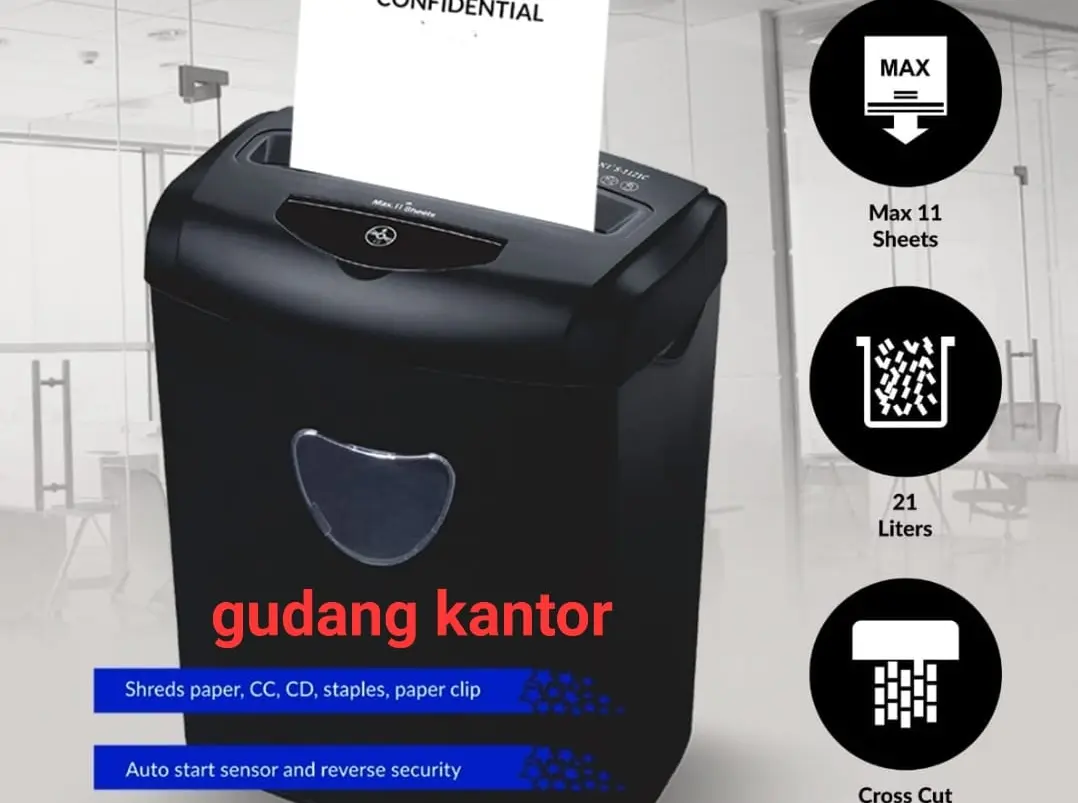 PAPER SHREDDER PROMAXI S-1121C Cross Cut MESIN PENGHANCUR KERTAS CC/CD