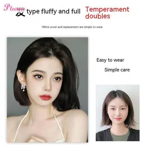 Wig Rambut Manusia 100% Lace Warna Hitam Coklat Tua Untuk Wanita