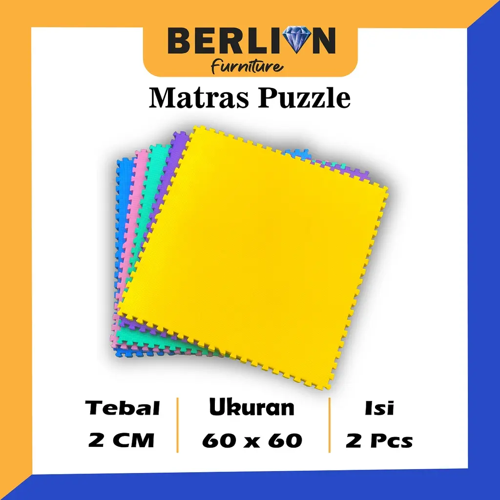 Matras Puzzle 60X60 Tbl 2 Cm Isi 2 Pcs / Tikar / Alas Lantai / Eva