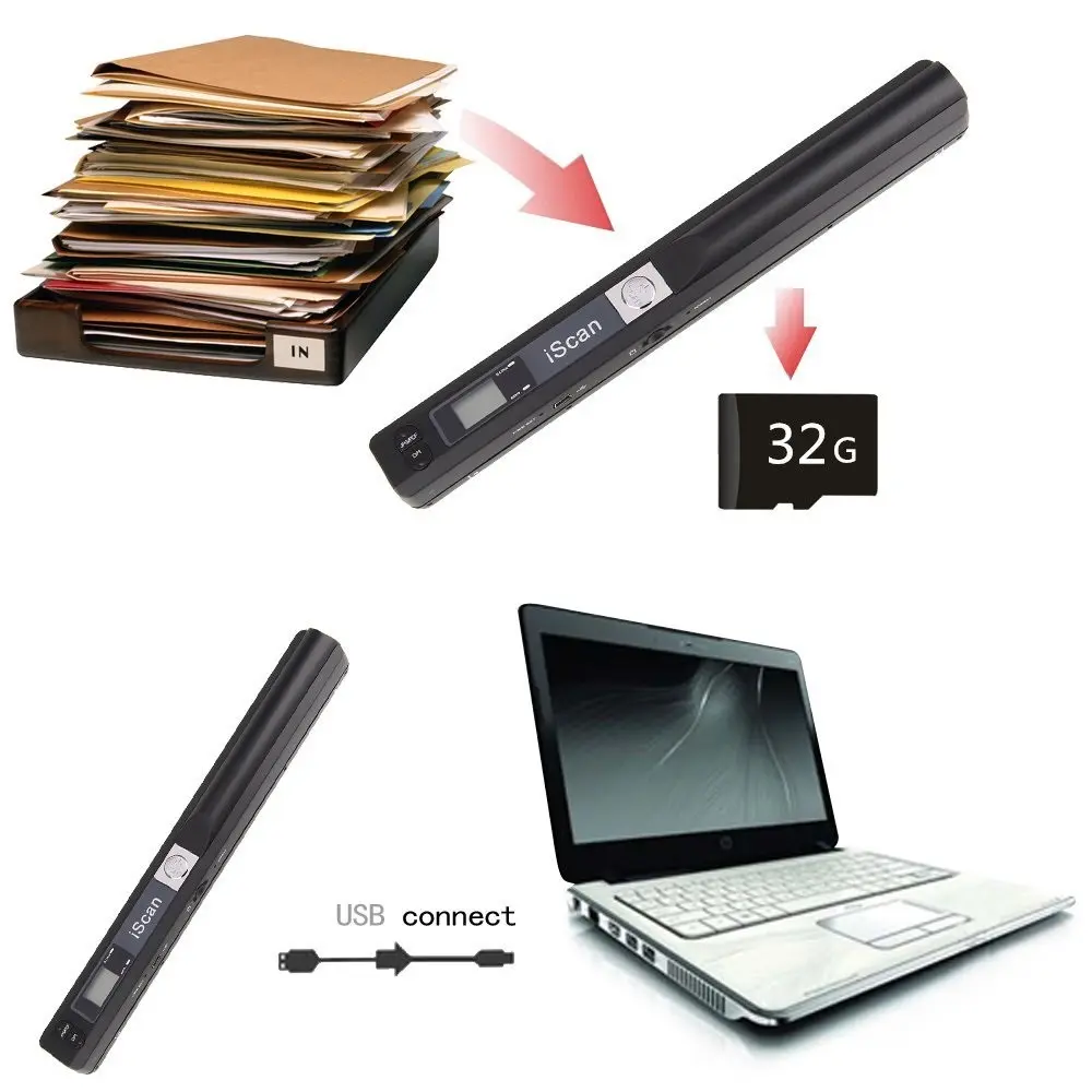 Alat Pemindai Portable (USB Portable Cordless Scanner)RESOLUSI 900 DPI ...
