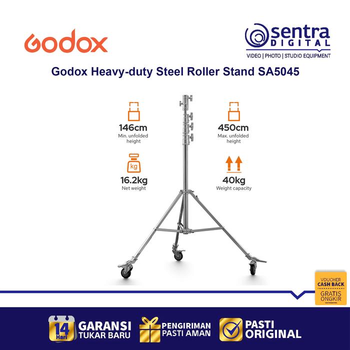 Gambar Godox Heavy-duty Steel Roller Stand SA5045 dari Sentra Digital Kota Surabaya Tokopedia