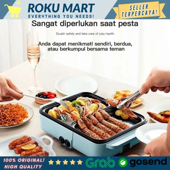 Supergrill / Super Grill Alat Panggang Rebus 2in1 Tanpa Gas dan Arang