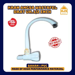 Kran Angsa Model Mahkota PVC Putih/Kran Air Cuci Piring Plastik Angsa