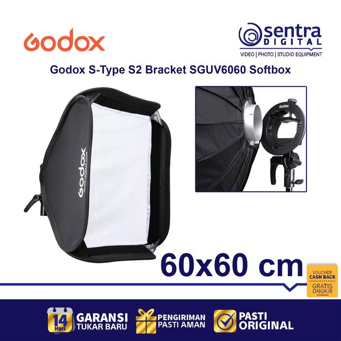 Gambar Godox S2 Type Bracket Softbox SGUV6060 ( 60x60 cm ) dari Sentra Digital Kota Surabaya Tokopedia