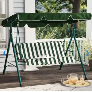 Soleil Kursi Ayun 3 Dudukan Stripe - Hijau/putih