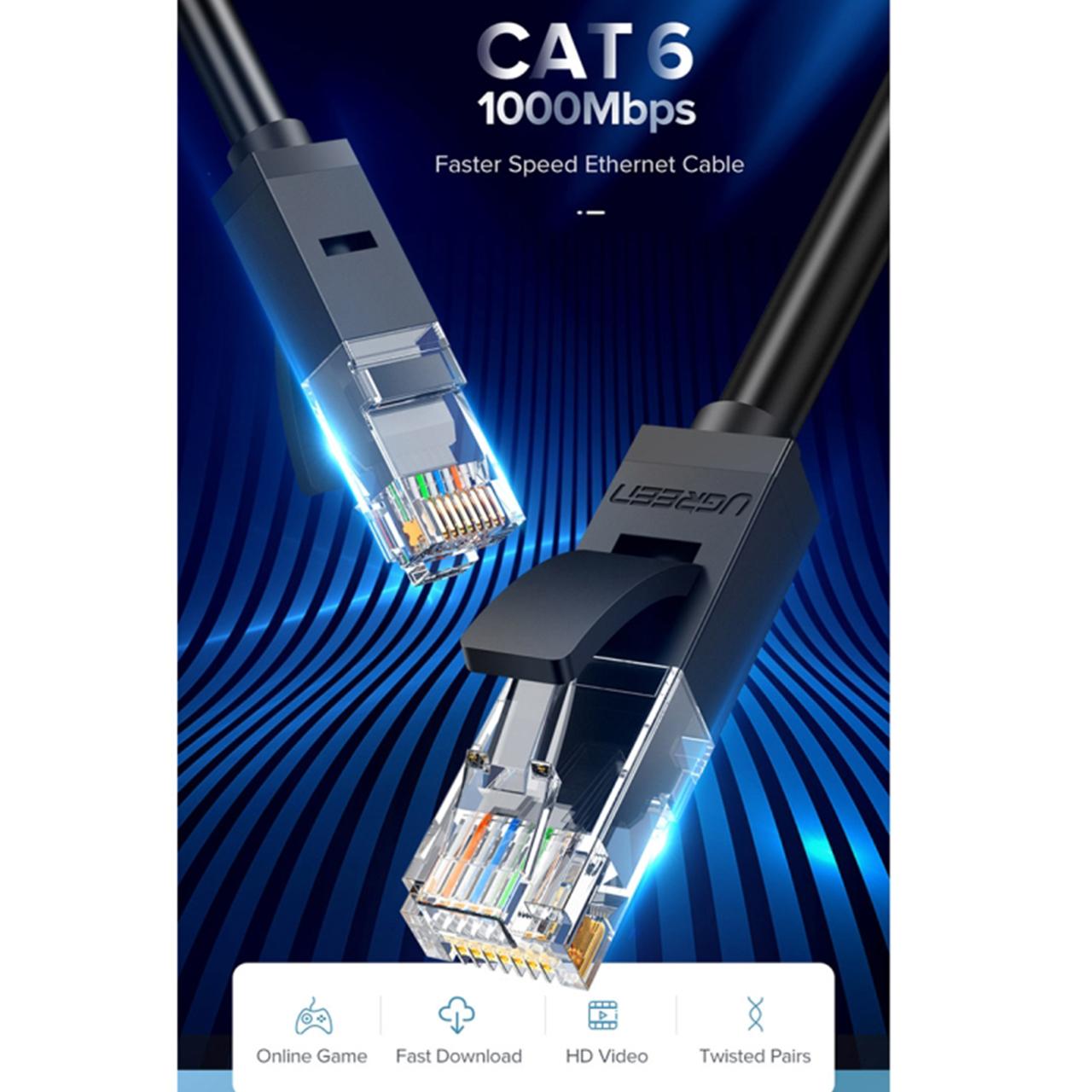 UGREEN Kabel LAN CAT 6 UTP 5m - Black NW102 20162