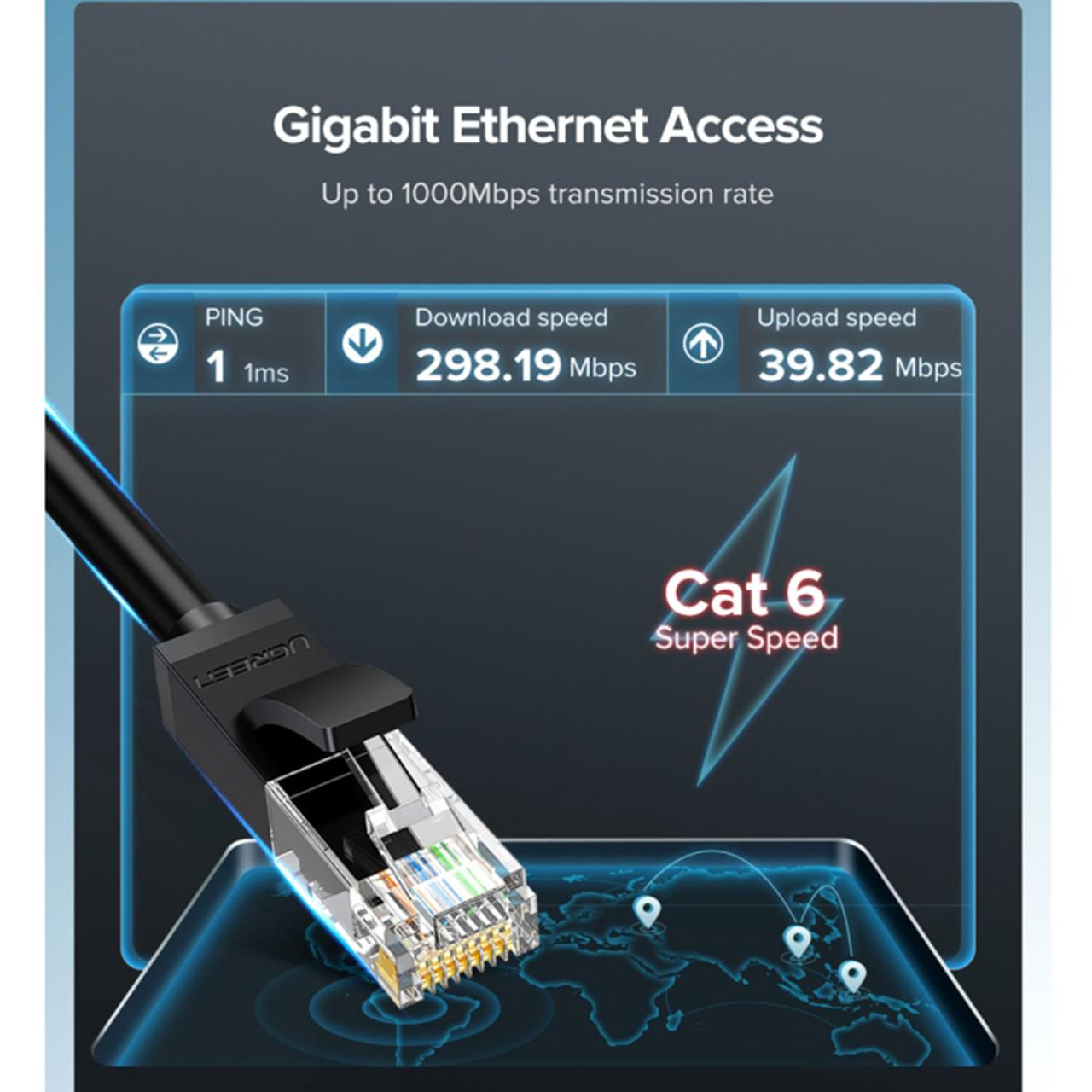 UGREEN Kabel LAN CAT 6 UTP 5m - Black NW102 20162