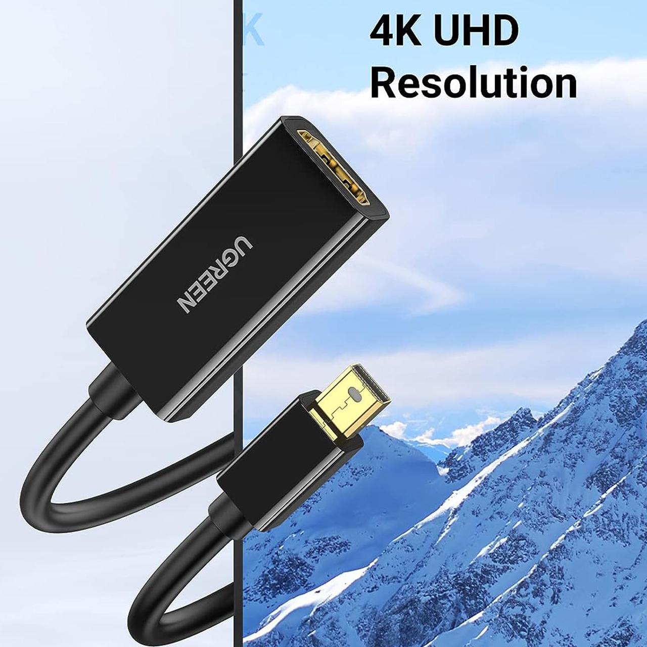UGREEN Converter Display Mini Display Port (Male) to HDMI (Female) 4K 25cm - Black MD112 40360