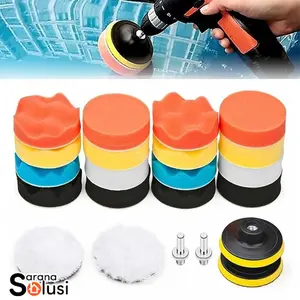 Pad Poles Bodi Mobil Wol Buffer Polishing Wheel 3 Inch 22 PCS
