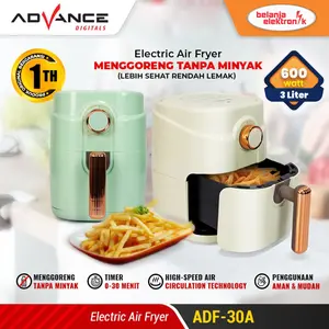 ADVANCE Air Fryer ADF-30A 3L 600 Watt Penggoreng Tanpa Minyak