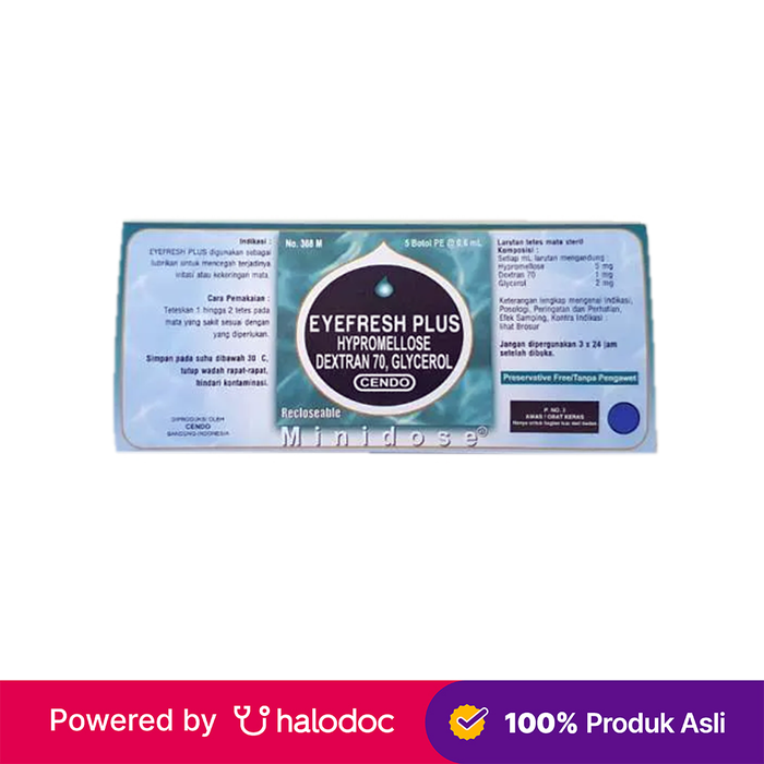 Gambar Cendo Eyefresh Minidose Plus 5 X 0,6 Ml dari Apotek SBS Farma Gading Serpong Kab. Tangerang Tokopedia