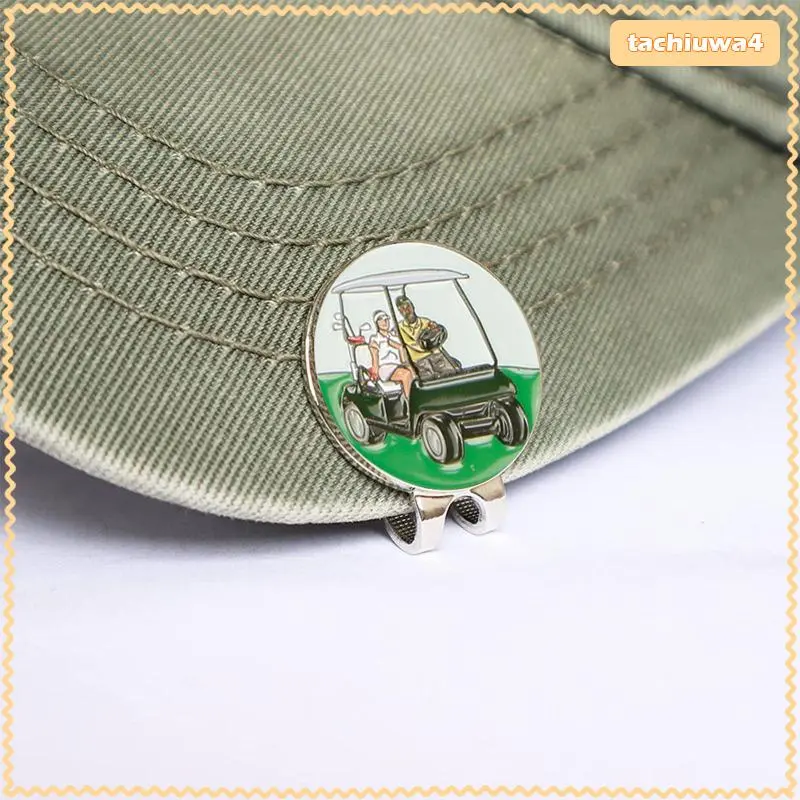 [Tachiuwa] Penanda Bola Golf Enamel Lapis Hijau 25mm Ballmarker Golf