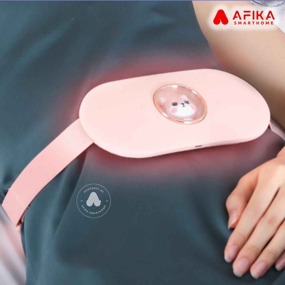 Sabuk Pijat Penghangat Pereda Nyeri Haid Menstrual Therapy Warming - Merah Muda
