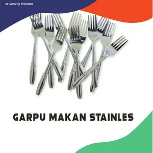 Garpu makan stainless murah 1 pak 12 pcs