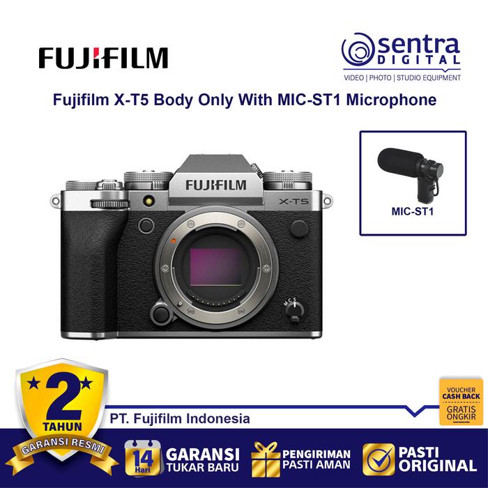 Gambar Fujifilm X-T5 Body Only Silver with MIC-ST1 Microphone Shotgun dari Sentra Digital Kota Surabaya Tokopedia