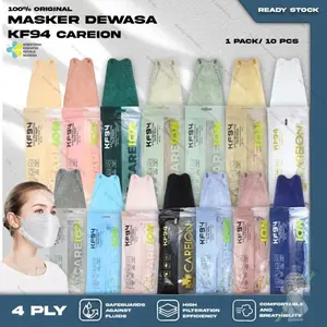 Masker KF94 Warna Warni ICARE 4ply Model EVO 1Box 10Pcs Mix 10 Warna